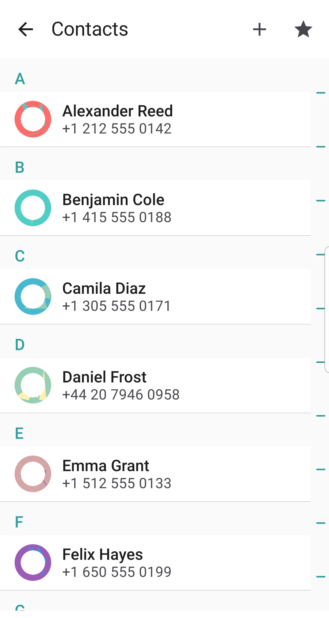 XeDialer: Contacts