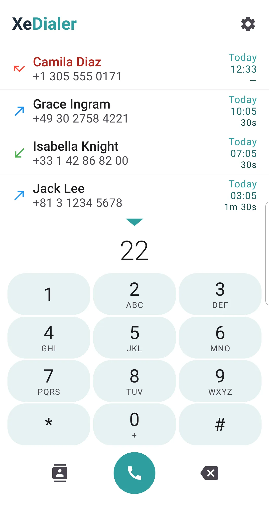 XeDialer: T9 search